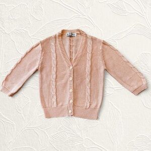 Diane Von Furstenberg Soft Peach Cable Knit Sweater size S
